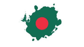 vecteur de drapeau du bangladesh gratuit coup de pinceau