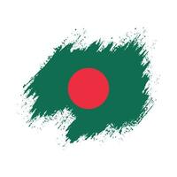 vecteur de drapeau du bangladesh coup de pinceau à rayures