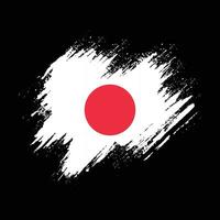 vecteur de drapeau japon abstrait texture grunge plat