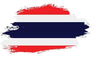 vecteur de drapeau de la thaïlande coup de pinceau tache