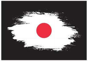 éclaboussures d'encre coup de pinceau japon drapeau vecteur