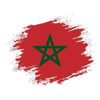 drapeau grunge maroc délavé vecteur