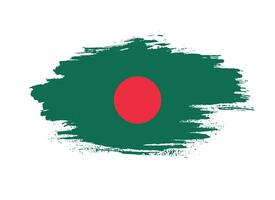 coup de pinceau forme vecteur drapeau bangladesh