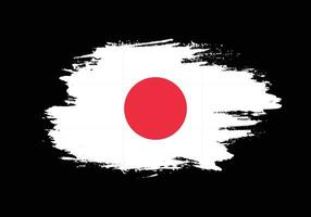 nouveau vecteur de drapeau grunge japon en détresse