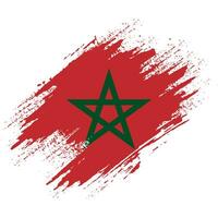 drapeau maroc grunge vecteur