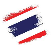 vecteur de drapeau thaïlande effet pinceau vintage
