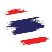 nouveau vecteur de drapeau de thaïlande vintage texture grunge délavé