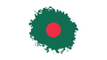 vecteur de drapeau bangladais peinture à la main professionnelle