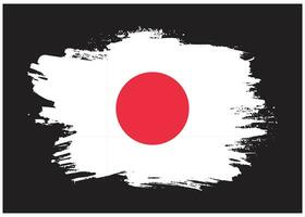 vecteur de drapeau japon fané style grungy