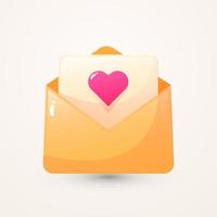 lettre d'amour icône illustration vectorielle vecteur