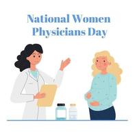 journée nationale des femmes médecins. vecteur