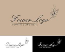 création de logo de fleur. logo premium de luxe. vecteur