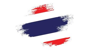 vecteur de drapeau thaïlande effet pinceau professionnel