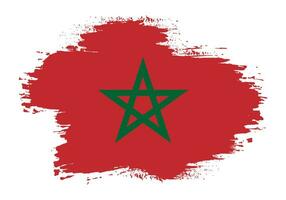 conception de drapeau maroc effet grunge vecteur
