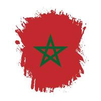 vecteur de drapeau de texture maroc professionnel