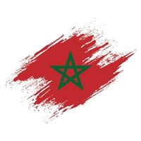 drapeau grunge maroc en détresse vecteur