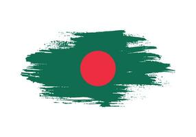 vecteur de drapeau coup de pinceau bangladesh