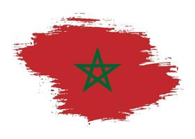 vecteur de drapeau maroc strie de peinture professionnelle