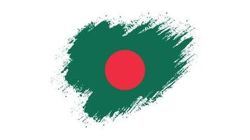 coup de pinceau d'encre vecteur de drapeau du bangladesh