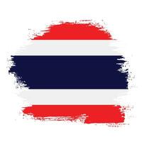 vecteur de drapeau de modèle de coup de pinceau de peinture de thaïlande