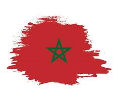 vecteur de drapeau maroc effet grunge coloré