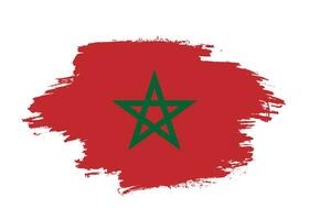 conception de drapeau grunge nouveau maroc vecteur