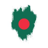 vecteur de drapeau vintage abstrait bangladesh peint à la main