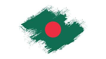 coup de pinceau éclaboussures vecteur drapeau bangladesh