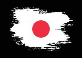 vecteur de drapeau grunge en détresse au japon