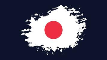 coup de pinceau abstrait japon drapeau image vectorielle vecteur