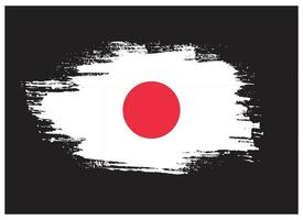 vecteur de drapeau du japon coup de pinceau épais