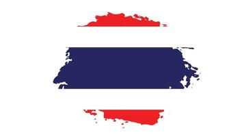 conception de vecteur de drapeau thaïlande de style vintage
