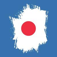 drapeau grunge japon fané vecteur