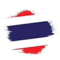 thaïlande fanée grunge texture drapeau vecteur