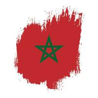 conception de vecteur de drapeau de texture maroc