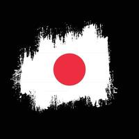 vecteur de drapeau japon abstrait texture grunge plat