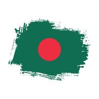 nouvel effet de pinceau bangladesh grungy flag vector