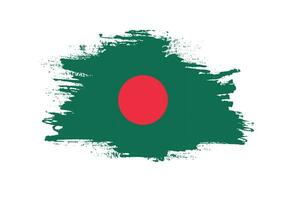 vecteur grunge coup de pinceau drapeau du bangladesh