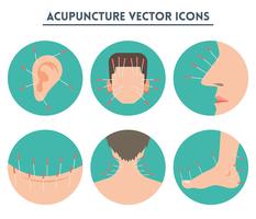 Icônes vectorielles d'acupuncture vecteur