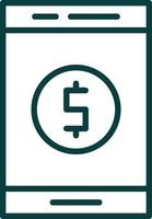 conception d'icône de vecteur d'argent en ligne