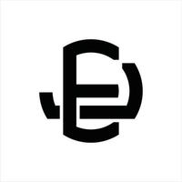 modèle de conception de monogramme logo ej vecteur