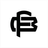 modèle de conception de monogramme logo fb vecteur