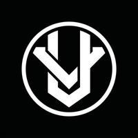 modèle de conception de monogramme logo vv vecteur