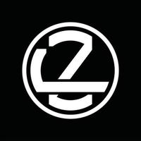 modèle de conception de monogramme de logo zl vecteur