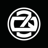 modèle de conception de monogramme de logo zq vecteur