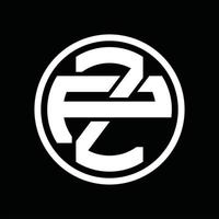 modèle de conception de monogramme logo zp vecteur