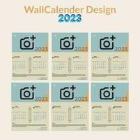 conception de calendrier mural en 2023 vecteur