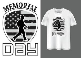 conception de t-shirt typographie happy memorial day vecteur