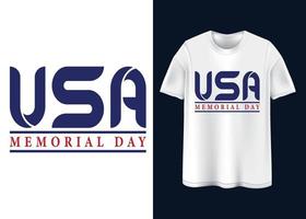 conception de t-shirt typographie happy memorial day vecteur