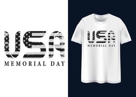 conception de t-shirt typographie happy memorial day vecteur